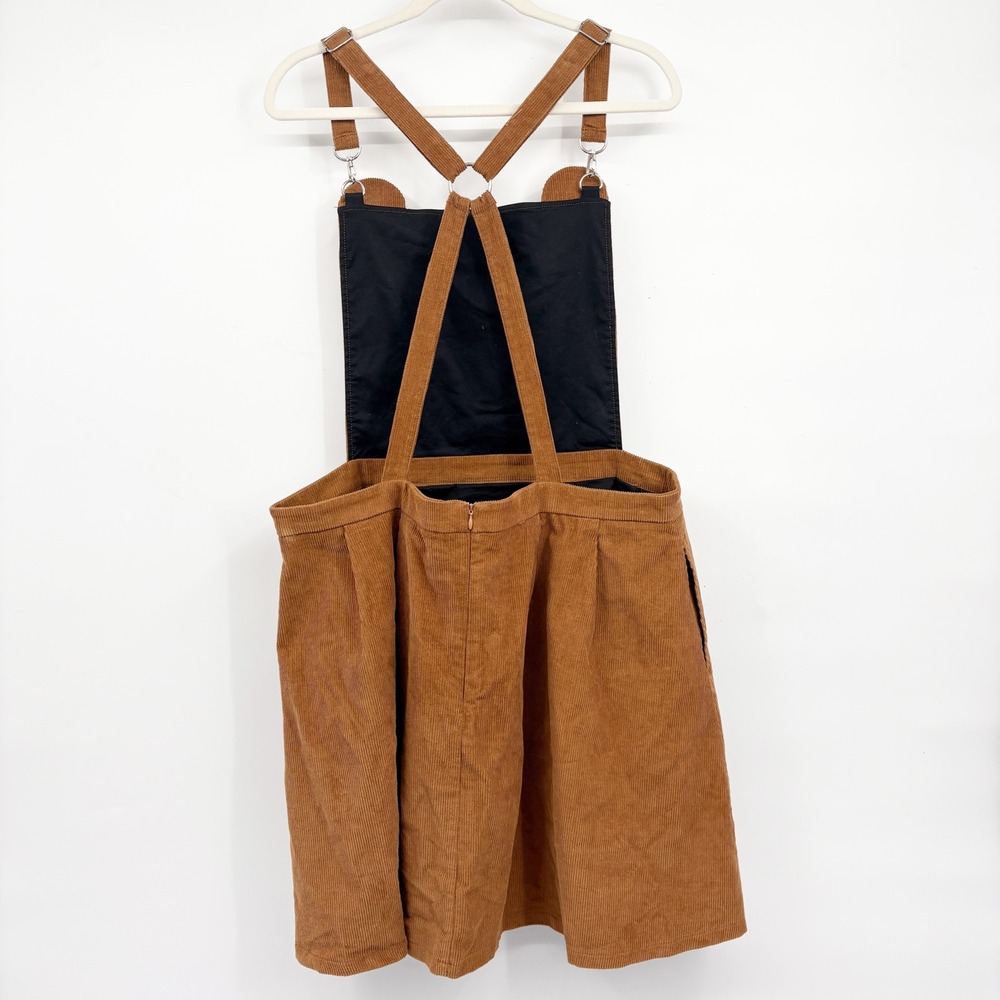 Sugar Thrillz Dolls Kill Women Brown Bear Corduroy Kawaii Pinafore Dress Size 1X - Picture 9 of 9